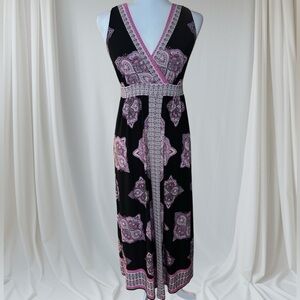 INC International Concepts Black and Pink Maxi Dress
